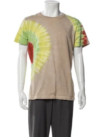 Pre-owned The Elder Statesman Tie-dye Print Crew Neck T-shirt In Neutral