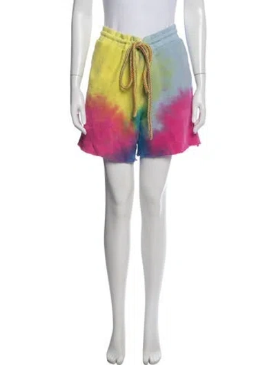 Pre-owned The Elder Statesman Tie-dye Print Sweatpants In Black