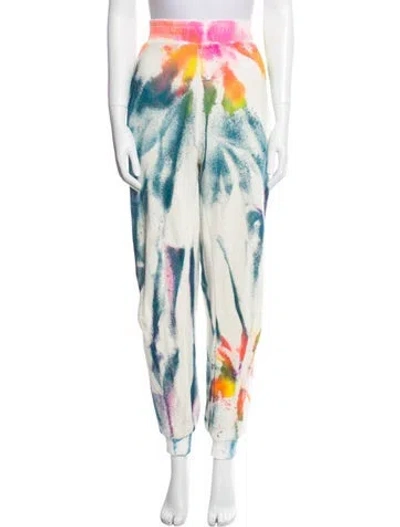 Pre-owned The Elder Statesman Tie-dye Print Sweatpants In Blue