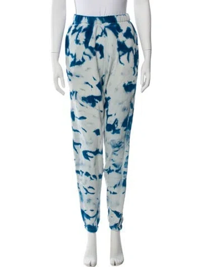 Pre-owned The Elder Statesman Tie-dye Print Sweatpants In Blue