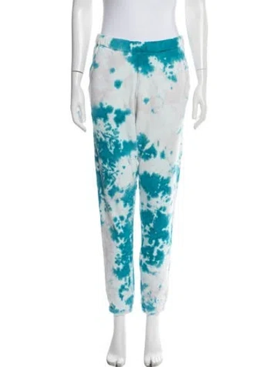 Pre-owned The Elder Statesman Tie-dye Print Sweatpants In Blue