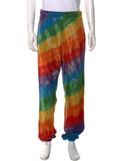 Pre-owned The Elder Statesman Tie-dye Print Sweatpants In Blue