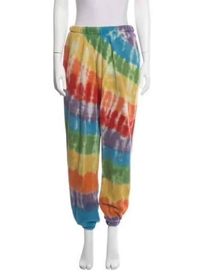 Pre-owned The Elder Statesman Tie-dye Print Sweatpants In Multicolor
