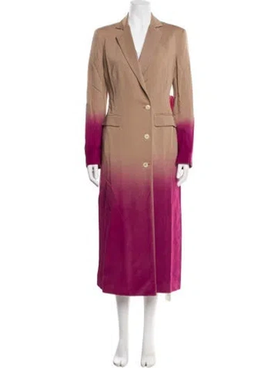 Pre-owned The Elder Statesman Tie-dye Print Trench Coat W/ Tags In Neutral