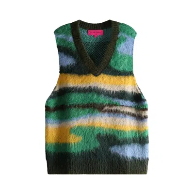 Pre-owned The Elder Statesman Topo Jacquard Vest 'multicolor' | Multi-color | Men's Size M