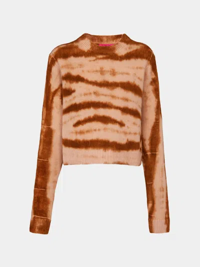 The Elder Statesman Track Dye Cashmere Crew-neck Sweater Size: M  Abask Luxury Gift