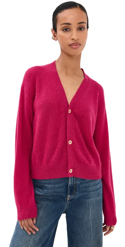 The Elder Statesman Tranquility Cashmere Cardigan Acai In Purple
