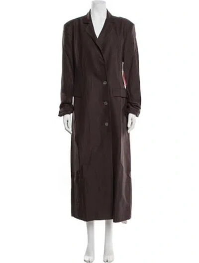 Pre-owned The Elder Statesman Trench Coat W/ Tags In Brown