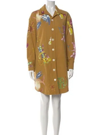 Pre-owned The Elder Statesman Vintage Mini Dress In Multi