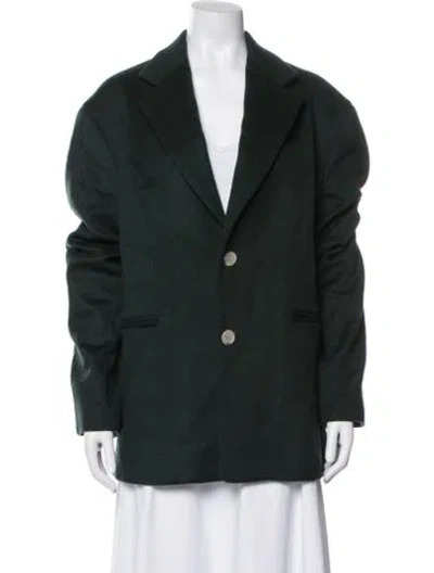 Pre-owned The Elder Statesman Virgin Wool Blazer In Green