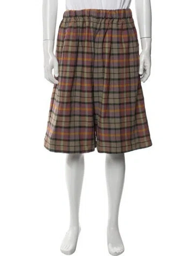 Pre-owned The Elder Statesman Virgin Wool Shorts In Multi