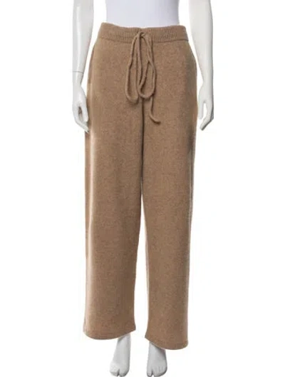 Pre-owned The Elder Statesman Virgin Wool Sweatpants W/ Tags In Brown