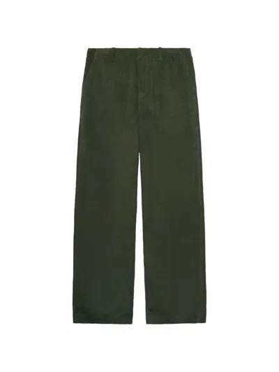 The Elder Statesman Waffle Corduroy Carpenter Trousers In Green