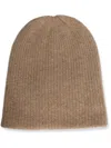 The Elder Statesman Watchman Ribbed Cashmere Beanie In Brown