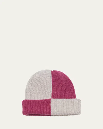 The Elder Statesman Watchman Checked Cashmere Beanie In Checked Watchman Cap