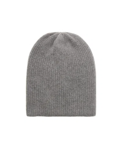 The Elder Statesman Watchman Ribbed Cashmere Beanie In Gray