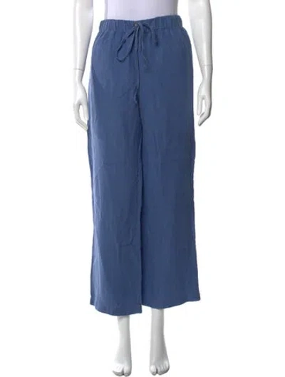 Pre-owned The Elder Statesman Wide Leg Pants In Blue