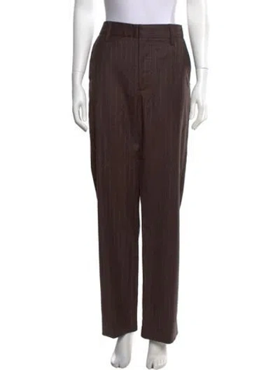 Pre-owned The Elder Statesman Wide Leg Pants In Brown