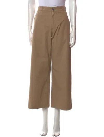 Pre-owned The Elder Statesman Wide Leg Pants In Neutral