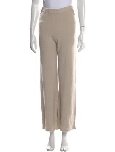 Pre-owned The Elder Statesman Wide Leg Pants In Neutral