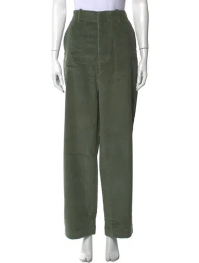 Pre-owned The Elder Statesman Wide Leg Pants W/ Tags In Green