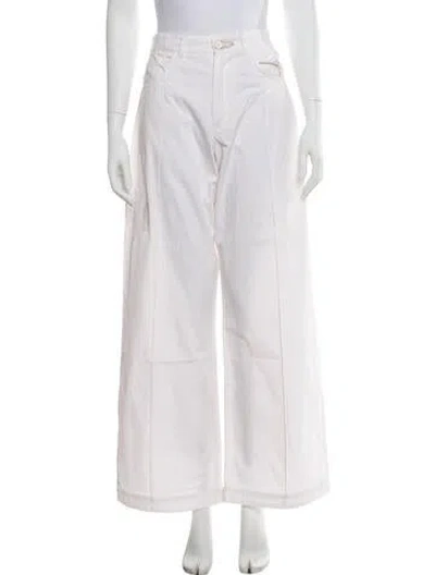 Pre-owned The Elder Statesman Wide Leg Pants W/ Tags In Neutral