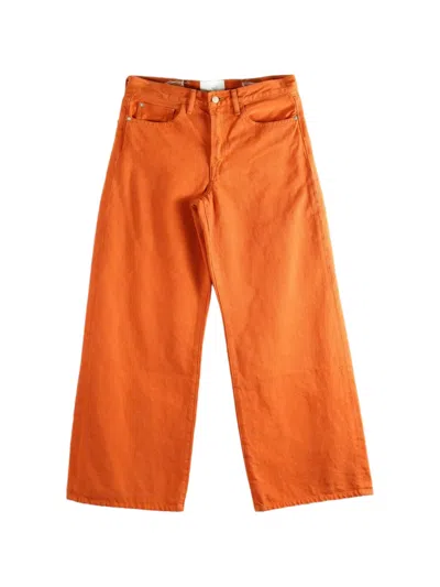 The Elder Statesman Wide-leg Jeans In Orange