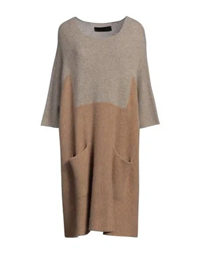 The Elder Statesman Woman Mini Dress Sand Size Onesize Cashmere In Beige