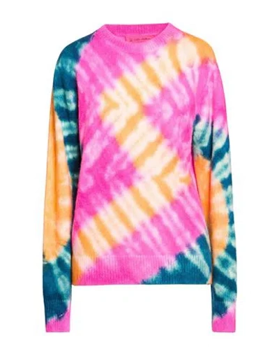 The Elder Statesman Woman Sweater Fuchsia Size M Cashmere In Multi