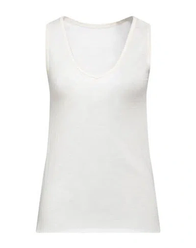 The Elder Statesman Woman Top Cream Size L Cashmere, Silk In White