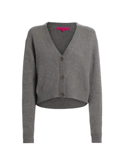 The Elder Statesman Women's Boxy Cashmere Cardigan In Gray