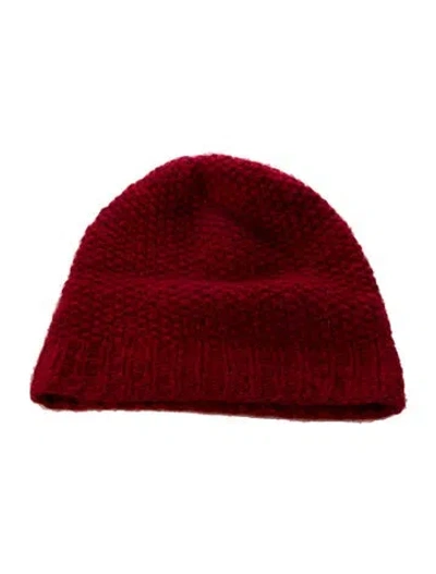 Pre-owned The Elder Statesman Women's Cashmere Beanie In Red