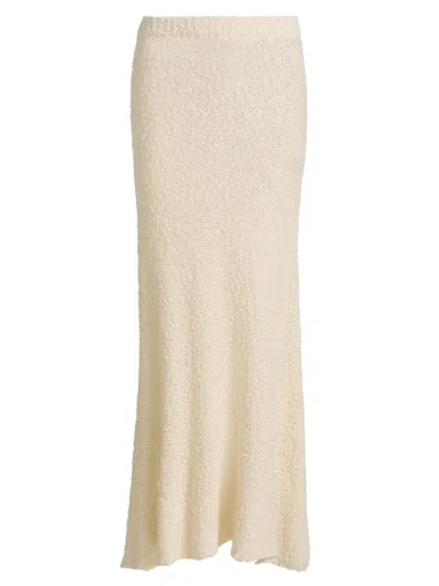 The Elder Statesman Women's Ella Bouclé Knit Maxi Skirt In Neutral