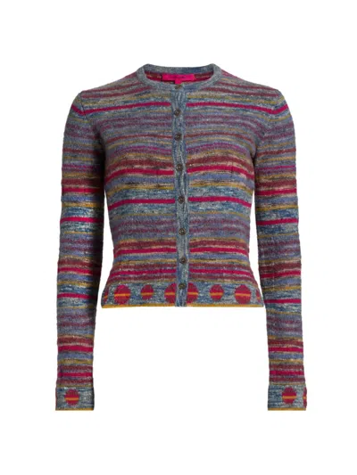 The Elder Statesman Women's Explorer Striped Cashmere-blend Cardigan In Multi