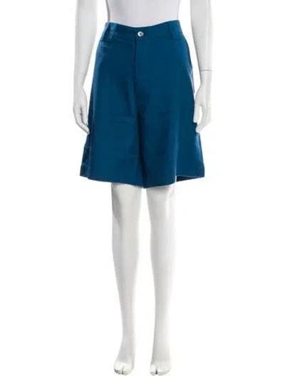 Pre-owned The Elder Statesman Wool Knee-length Shorts W/ Tags In Blue