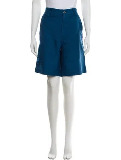 Pre-owned The Elder Statesman Wool Knee-length Shorts W/ Tags In Blue