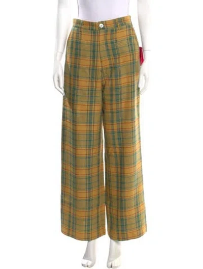 Pre-owned The Elder Statesman Wool Knee-length Skirt W/ Tags In Green