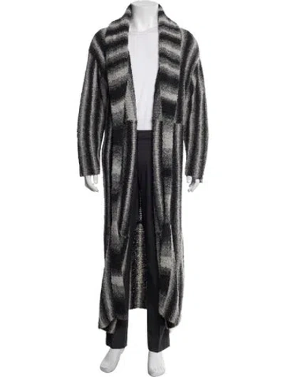 Pre-owned The Elder Statesman Wool Striped Cardigan In Multi