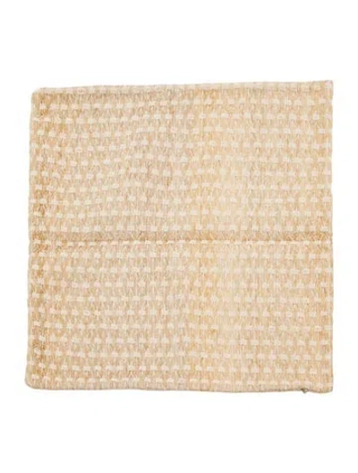 Pre-owned The Elder Statesman Woven Pillow In Neutrals