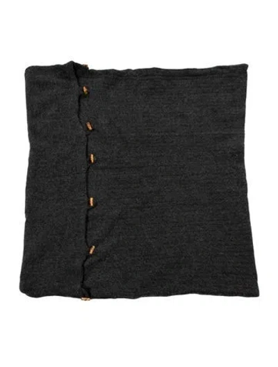 Pre-owned The Elder Statesman Yarn-spun Oversized Knit Pillow Sham In Grey