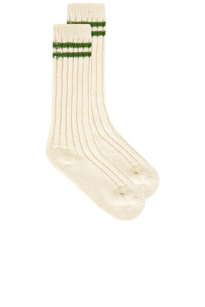 The Elder Statesman Yosemite Rib Tube Sock In White