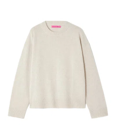 The Elder Statesman Zuma Cashmere Sweater In White