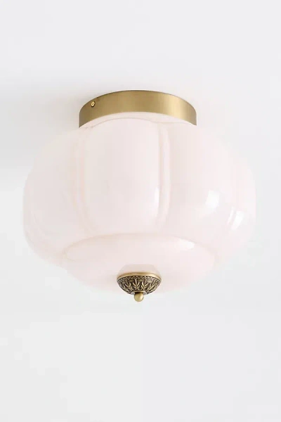 The Eloise Lighting Collection By Anthropologie The Eloise Scallop Milk Glass Flush Mount Ceiling Light
