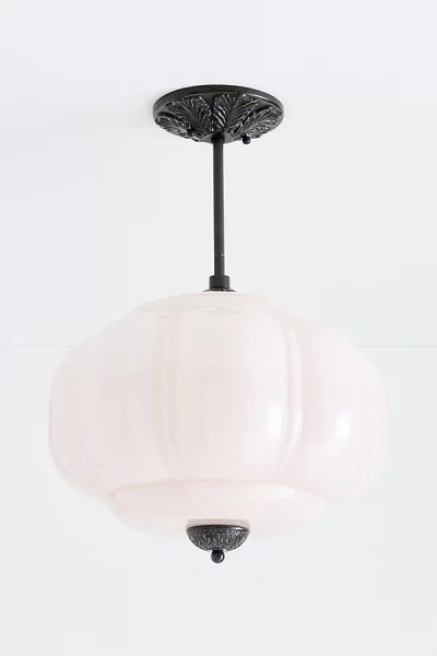 The Eloise Lighting Collection By Anthropologie The Eloise Scallop Milk Glass Semi-flush Mount Ceiling Light