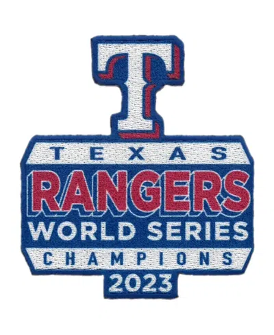 The Emblem Source Texas Rangers 2023 World Series Champions Stacked Patch In Blue