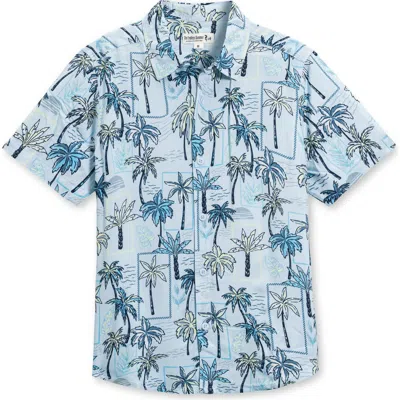 The Endless Summer Kids' Palm Button-up Shirt In Blue