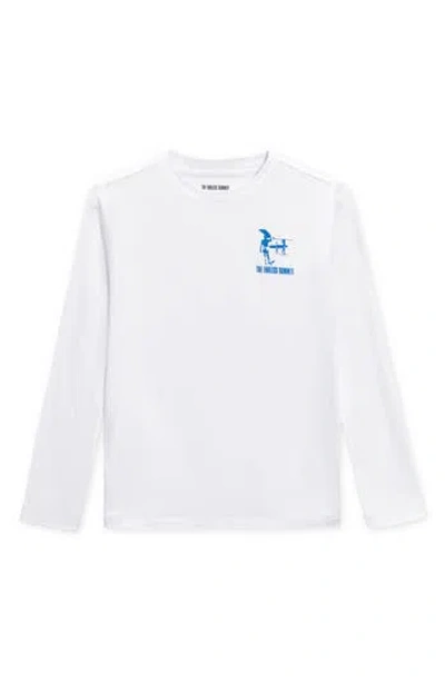 The Endless Summer Kids' Waves Upf 50+ Long Sleeve Sun Shirt In White