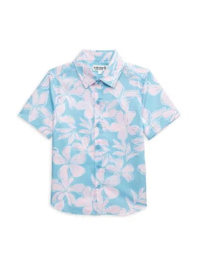 The Endless Summer Kids' Little Boy's & Boy's Floral Shirt In Blue