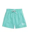 The Endless Summer Little Boy's & Boy's Logo Drawstring Swim Shorts In Teal