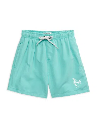 The Endless Summer Kids' Little Boy's & Boy's Logo Drawstring Swim Shorts In Teal